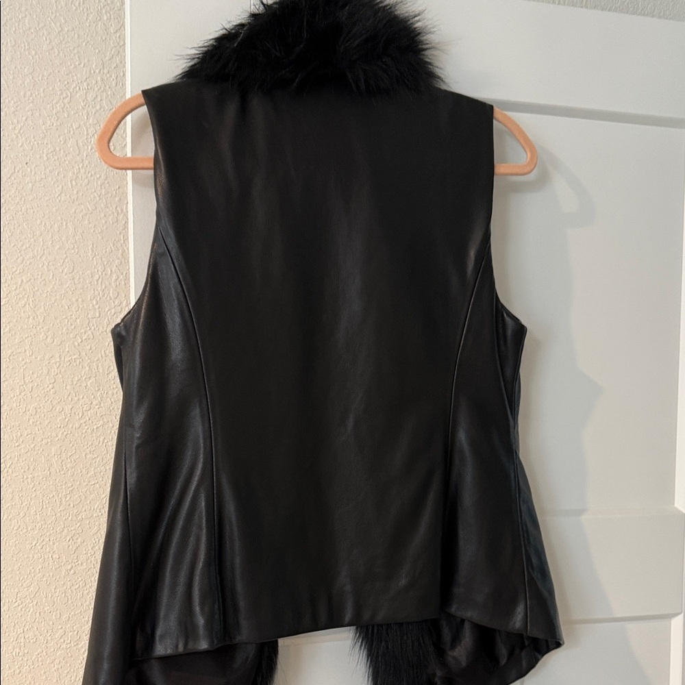 Marc New York Black Faux Fur Vest - Picture 4 of 4